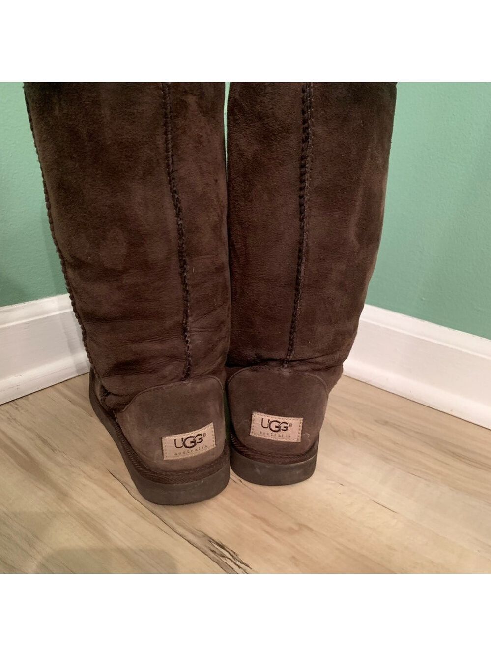 UGG Brand Classic Tall Chocolate Brown 7 - Picture 5 of 9